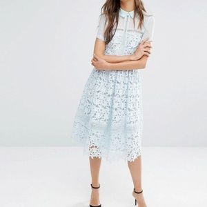 ASOS Warehouse Lace Collar Dress